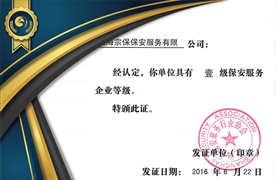 服務等級證書壹級資質(zhì)